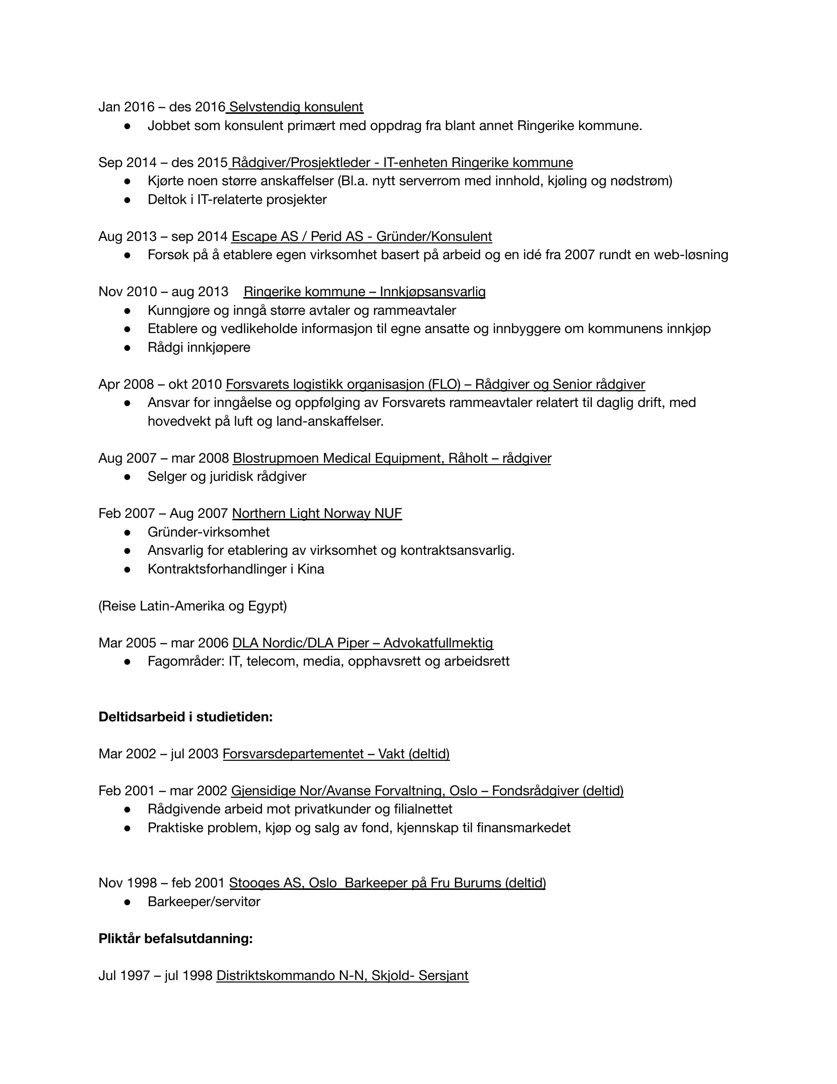 CV for Karl Erik Steinbakk — Side 2