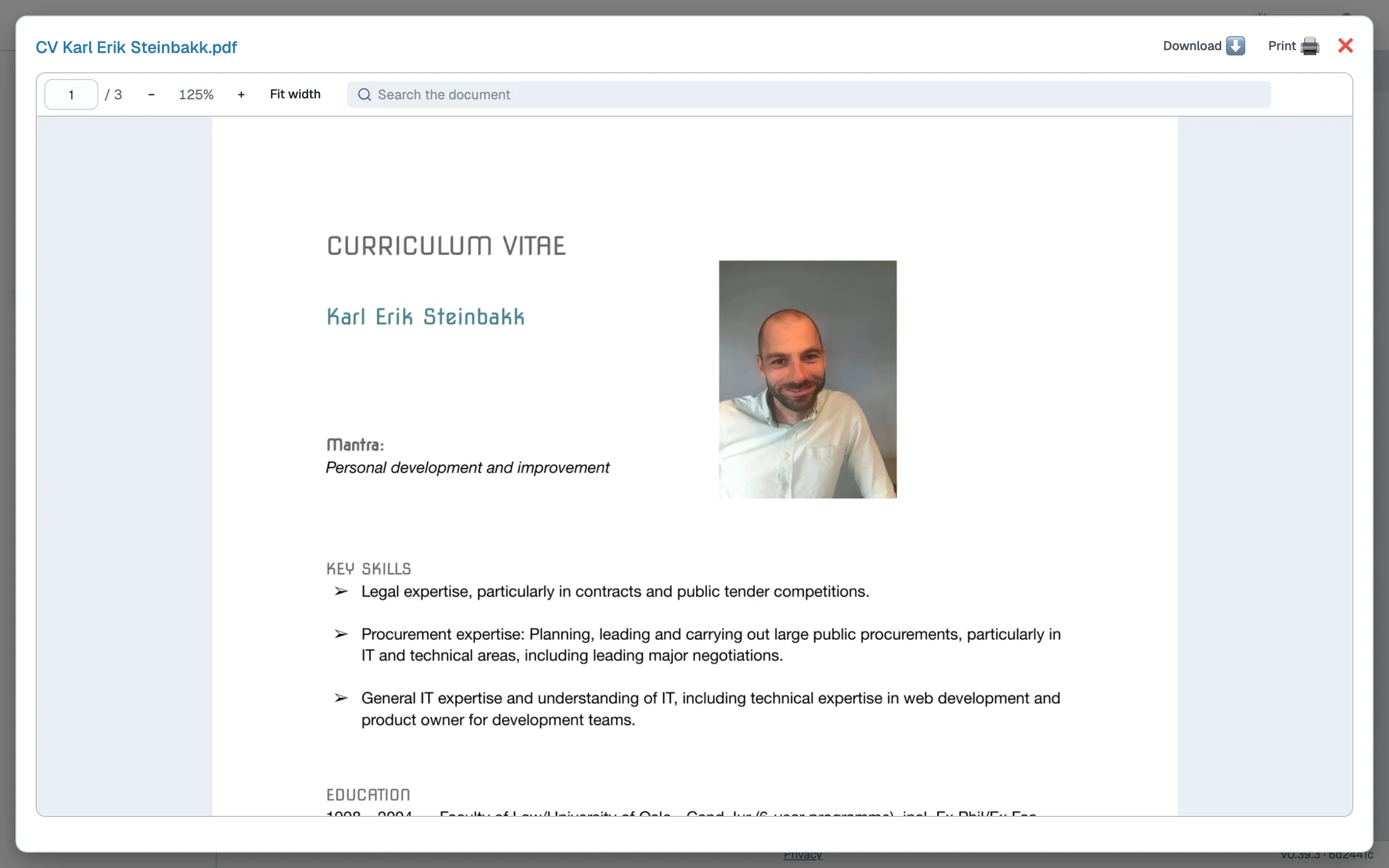 CV-visning